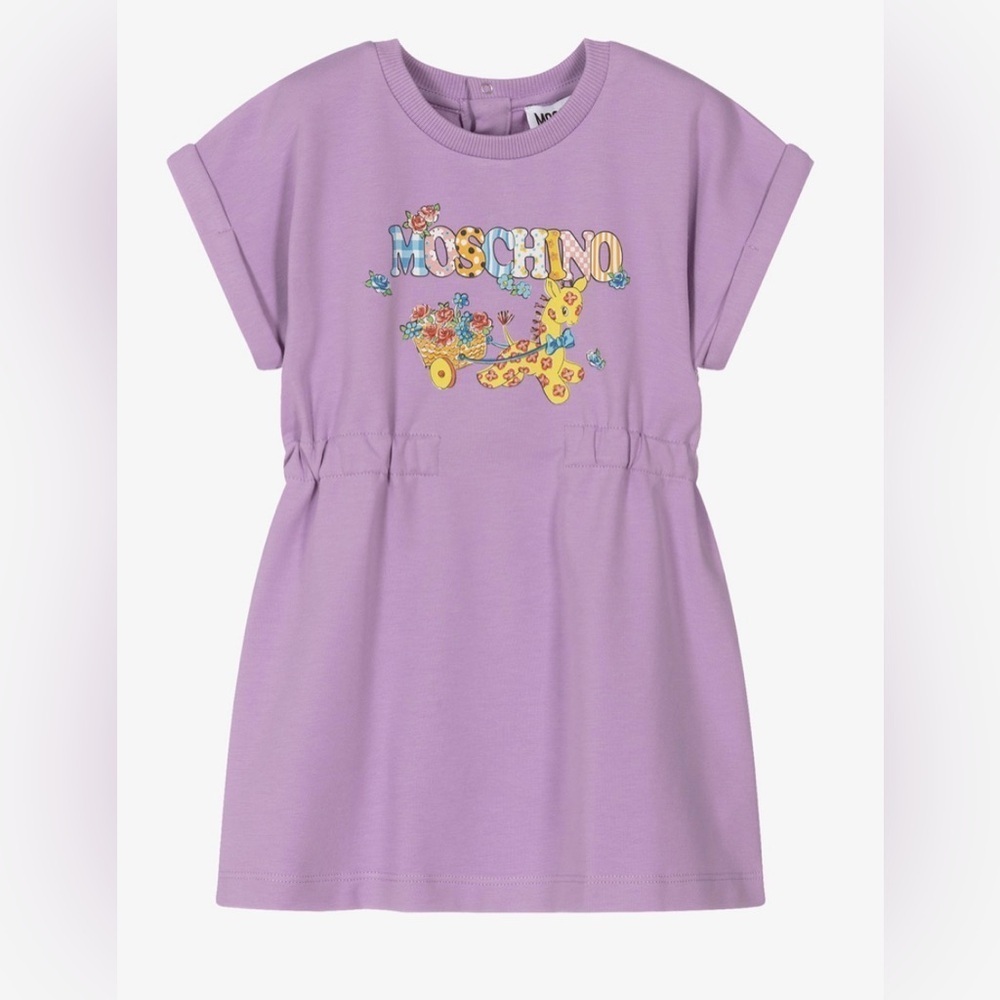 Moschino Kids Baby cotton-blend dress Lilac